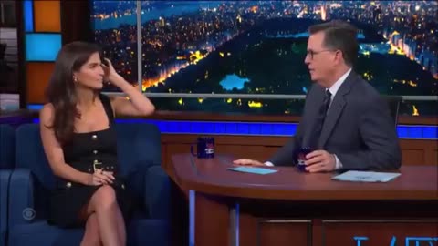 Audience cracks up after Stephen Colbert tells CNNs Kaitlan Collins that CNN just reports the news