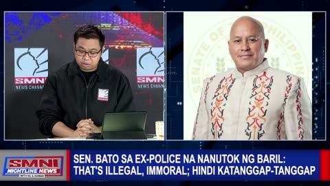 Sen. Bato sa ex-police na nanutok ng baril: That's illegal, immoral Hindi katanggap-tanggap