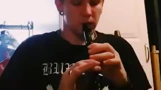 Playing the flute