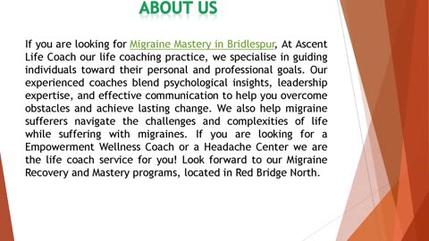 If you are looking for a Headache Center in Bridlespur