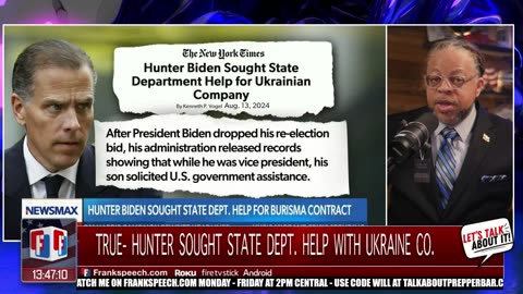 HUNTER DID SEEK STATE DEPT. HELP WITH UKRAINE CO