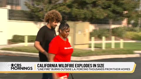 California's Line Fire quadruples in size amid triple-digit temperatures