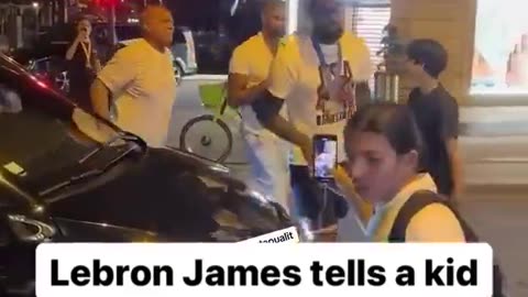 LeBron James tells a white kid who’s a fan to back the f*ck up