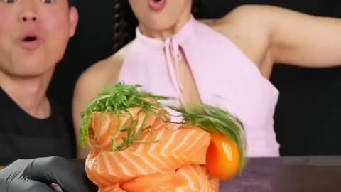 Huge Salmon Noodles