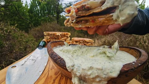 THE ULTIMATE BEEF QUESADILLA - Relaxing Cooking in Oudoor