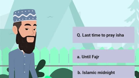 Q. Last time to pray isha #hadees #Quran #muslim