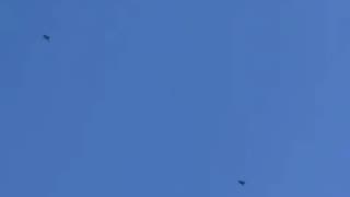 Israeli jets are seen flying above Eilat