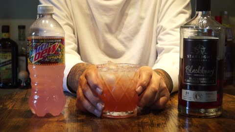 Starlight Distilling Blackberry Whiskey & Mtn Dew Spark Raspberry Lemonade