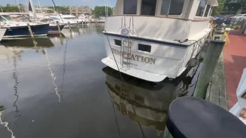 61’ Hatteras Motor Yacht TEMPTATION - cold start