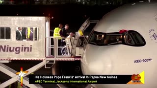 Pope Francis lands in Papua New Guinea