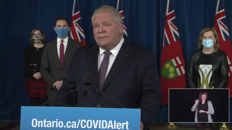 Premier of Ontario, January 8, 2021, press conference