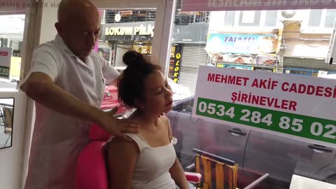 💈PINK BARBER GIVES THE BEST and STRONGEST ASMR MASSAGE OF HER LIFE DEEP RELAX