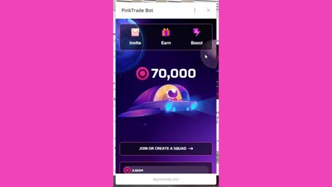 New Telegram Bot Mining | pink Mining