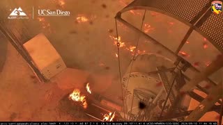 Time-lapse videos show Airport Fire blaze on California peak