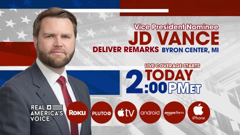 WATCH LIVE: JD VANCE DELIVERS REMARKS IN BYRON CENTER MICHIGAN