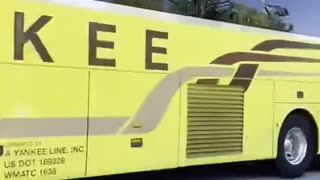 12 Buses Captured on Video Leaving Kamala Harris Event