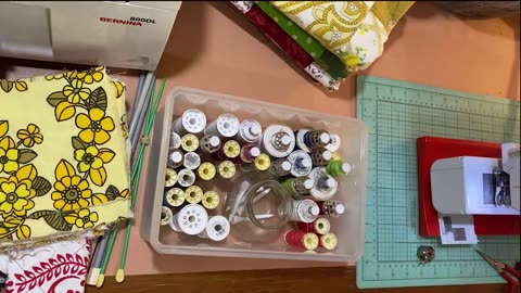 Easy Hack to keep your small sewing space tidy!