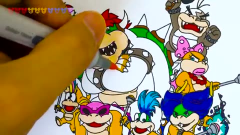 How to Draw Super Mario Bros, Bowser