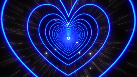 1023. Love Animation💙Blue Heart Background💙Heart