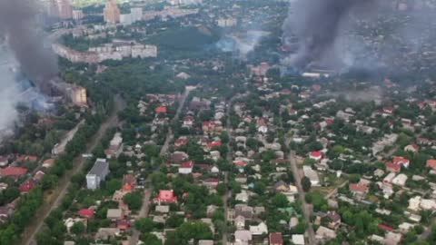 Consequences of today's Ukrainian strikes on Donetsk