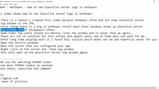IPGraySpace: Netbeans - How to see Glassfish server log window in Netbeans