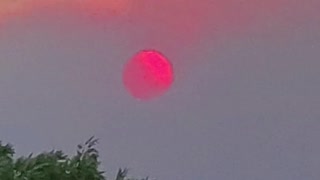 Sahara dust cloud turns Vegas sunset into ball of fire