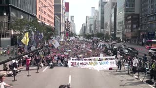 Thousands protest in Seoul against government's climate inaction