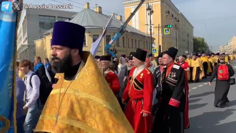 Gigantic demonstration in St. Petersburg in support of the war against Nato's proxy army..mp4