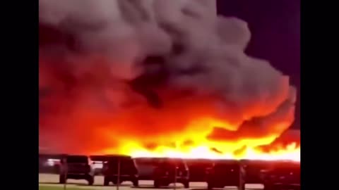 IL 8/26/24 Rivian EV plant fire 🔥 over 50 Electric vehicles catch fire in Normal Illinois