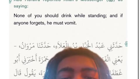 Muslims Can not drink water while standing islam pagan church of Satan