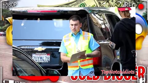 Fake Parking Enforcement Prank in the Hood Giving Strangers Tickets to Six Flags MUST WATCH