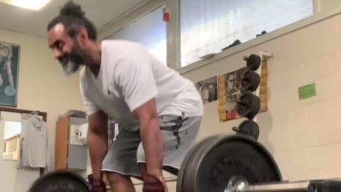 Training for the British powerlifting championships in December 2024