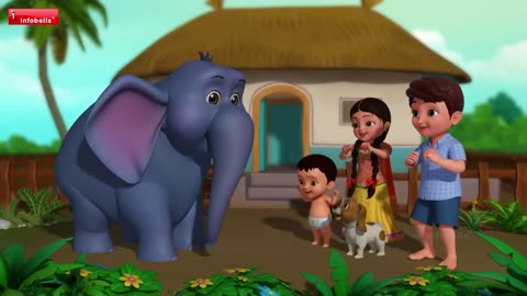 Hathi raja kahan chale and much more | Hindi Rhymes for Children | infobells