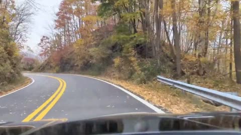 Driving Down Roan Mountain, Tennessee - Carver's Gap to the Miller Farmstead in Late October