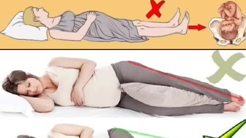 Best sleeping positions for women during pregnancy👶❤ Development Of The baby in the womb