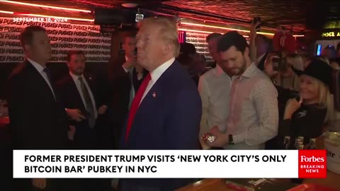 BREAKING NEWS: Trump Pays Surprise Visit To New York City 'Bitcoin Bar'