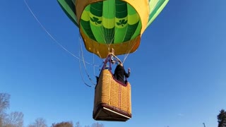 Beautiful hot air balloon hyperlapse footage