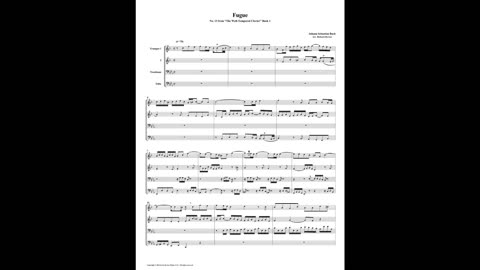 J.S. Bach - Well-Tempered Clavier: Part 1 - Fugue 13 (Brass Quartet)