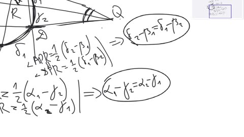 Bisectors of angles between opposite sides of a cyclic quadrilateral | plane geometry | intermediate