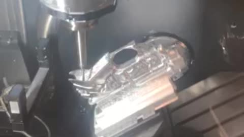 Rifle receiver cut on 5 axis DMU50 CNC mill