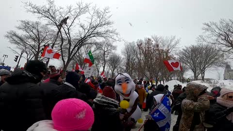 Quebec Canada Freedom Convoy Samedi le 19 Fevrier 2022