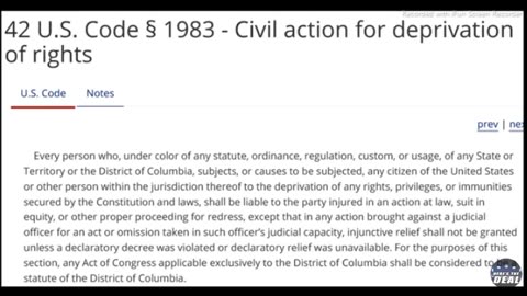 Civil Action for Deprivation of Rights - 1 min.