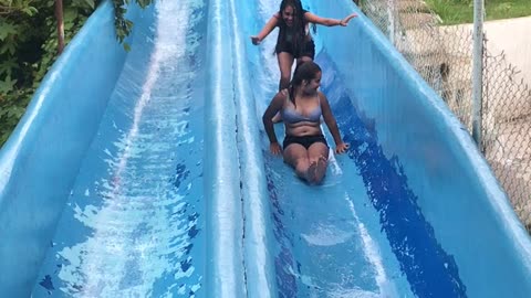 Waterslide Mishap