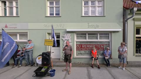 Marktplatz Grimmen - etwas zu Coronaaufarbeitung 05-08-2024