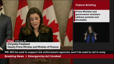 Canada's Deputy Prime Minister warns truckers: *See description*