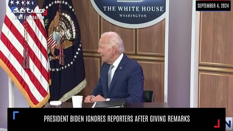 President Biden Ignores Reporters After Giving Remarks