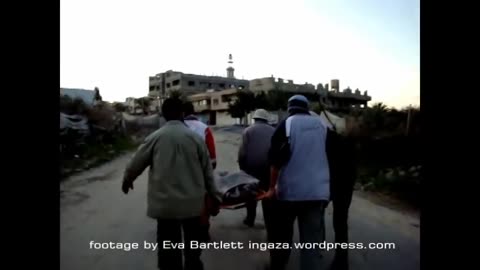 (2008, Gaza) With Palestinian Medics Looking For Survivors at Israeli-Bombed "American High School"