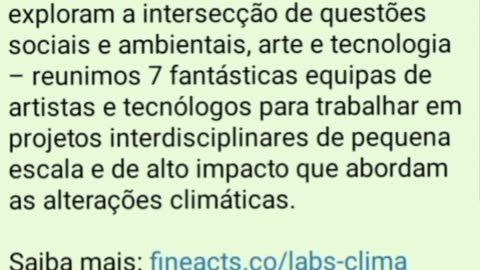 A FARSA climática: patrocinadores desse laboratório Sigrid Rausing Trust e Open Society Foundations.