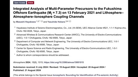 Pre-Earthquake Signals, CME, Solar Watch S0 News Aug.27.2024