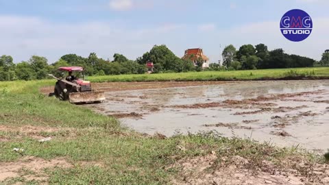 Kubota Tractor, Kubota Trachang, Khmer Farmer, Kubota Experiment, and Tractor